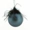 Елочное украшение "шар с перьями ", диам. 8 см, цв. серый\синий ABT611190/12 Вид1