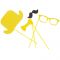 Набор д/вечеринок цв.желтый 20см: шляпа, очки, усы, галстук-бабочка 39208/50 Вид1