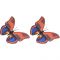 69028 Фигура садовая с магнитом Тропическая бабочка 2шт 11,5*9*5см Вид1