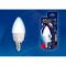 UNIEL лампа светодиодная свеча матовая белый свет LED-C37 7W/NW/E14/FR PLP01WH Вид1