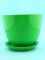 Милан Глянец горшок керамический, цвет: зеленый, средний d=18 см, h=18 см, артикул: 503ГЛ-2 Вид1