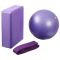 Набор для йоги (блок+ремень+мяч), цвет: фиолетовый, артикул: 2579467 Вид1