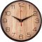 РУБИН часы настенные круглые цв.черный текстура дерева 19,5см 2019-002/10 Вид1