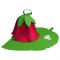 Банные штучки Набор для бани шапка Дюймовочка, коврик зелёный лист, войлок 100%, артикул: 41125 Вид1