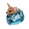 Игрушка мягкая собачка в голубой сумочке из пайеток 15см 297154 Вид1