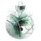 Украшение новогоднее шар прозрачный 6х7,5 см с Декором, артикул: TIJA8238 Вид1