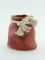 Кашпо Мешок Декоративный для цветов красное керамика 7х9,5х9,5см, артикул: Fema0113 Вид1