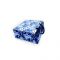 Коробка подарочная с ручкой-лентой дизайн голубые цветы 18*18*9,5см 77311 Вид1