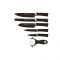 Набор кухонных ножей из нержавеющей стали Hoffburg, цвет: Черный, 6 предметов. HB-60250 Вид1