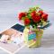 Цветы в букете с Днем рождения, 15х10 см, артикул: 1203224 Вид2