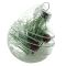 Украшение новогоднее шар прозрачный 6х7,5 см с Декором, артикул: TIJA8237 Вид1