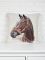 Наволочка Конь коричневый влево 43х44 см, артикул: 02918 Вид1
