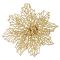Набор украшений новогодних Пуансеттия 2шт d=13см золото на прищепке арт.19031-0041 Вид1