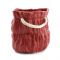 Кашпо Мешок Декоративное для цветов красное керамика 7х12х12,5см, артикул: Fema0124 Вид1