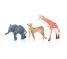 Набор животные Африки жираф, гепард, слон в пакете 3шт Вид1