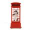 Фигурка санта/снеговик в телефонной будке с подсветкой цв.красный ACK100510 Вид2