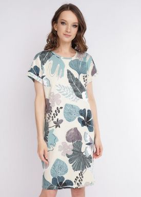 Clever Платье женское, размер: 170-44-S, светло-бежевый-кофейный, артикул: LDR11-918