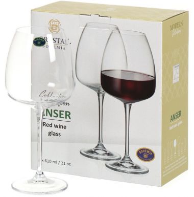 BOHEMIA Anser набор бокалов д/красного вина 610мл 2шт