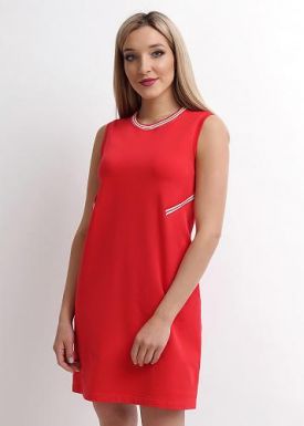 CLEVER LDR29-753 Платье жен (170-48-L,красный-молочный)