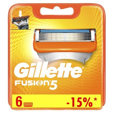 GILLETTE Fusion сменные Кассеты для бритья, 6 шт