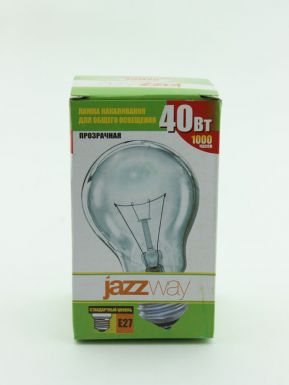 Лампа накаливания Jazzway, a55 240v, 40w, e27, Clear Jazzway