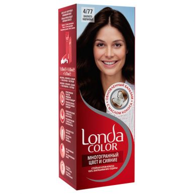 Londa Color стойкая крем-краска, тон для волос, тон 4/77 Золотисто-каштановый