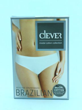CLEVER BR650 Трусы бразилиано жен (44-S,черный)