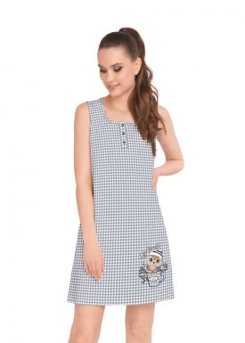 Сорочка женская Clever 170-50-XL, серый-молочный LS11-919/1у