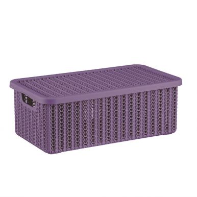 Коробка вязание с крышкой цв.пурпурный 6л М2370/6