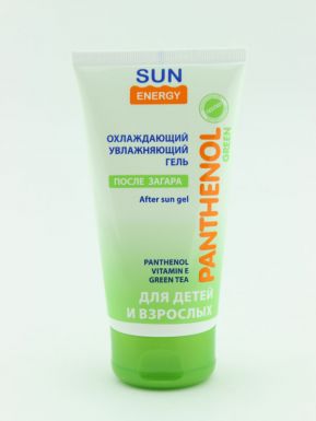 Sun Energy Green Panthenol Охлаждающий гель после загара с Пантенолом, витамином Е, 150 мл