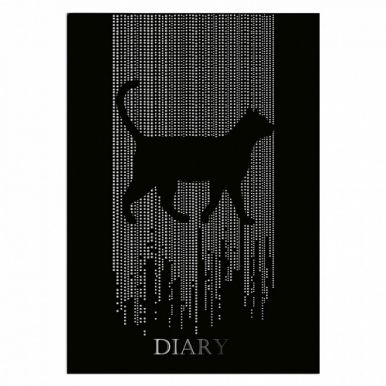 Ежедневник А5 80л diary черная кошка 61466