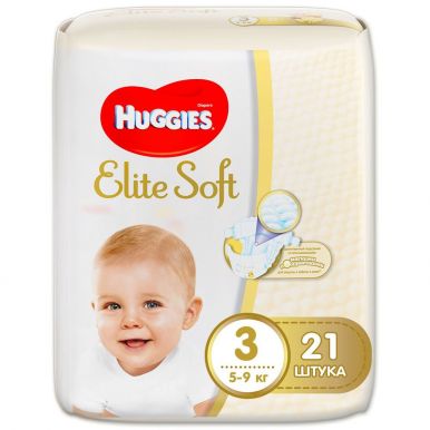 Huggies Elite Soft подгузники 3, 5-9 кг, 21 шт