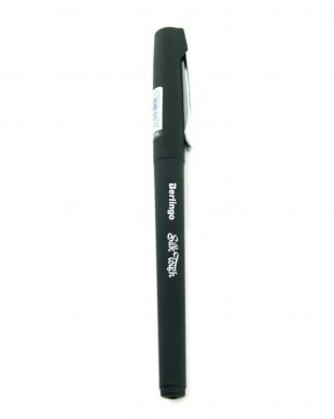 Ручка гелевая Berlingo Silk touch, черная, 0,5 мм, грип