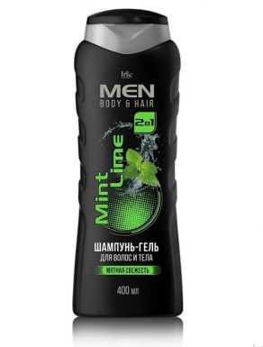 IRIS MEN шампунь-гель д/волос и тела mint lime 400мл