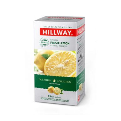 Чай HILLWAY черный байховый с лимоном и лемонграссом FRESH LEMON в фольгированных сашетах