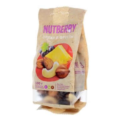 Nutberry смесь орехи и фрукты, 100 гр