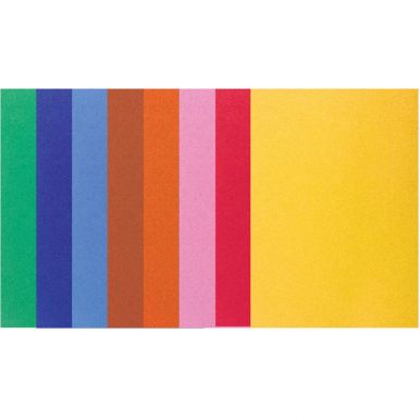 Цветная бумага А4 БАРХАТНАЯ, 8 цветов, BRAUBERG, 210х297мм, 124726