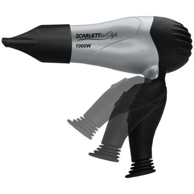 SCARLETT Фен SC-HD70T03 TopStyle (черный) 1кВт складная ручка, концентратор