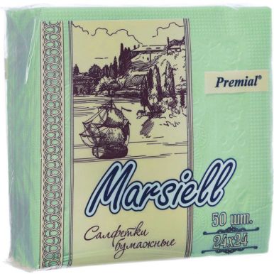 Салфетки бумажные Marsiell 2-х слойные пастельные тона 50л/32