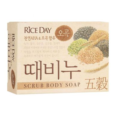 CJ LION Rice Day Мыло-скраб для тела, 100 гр, Пять злаков