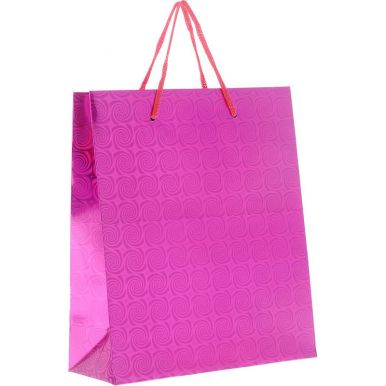 76561 Пакет бумажный для сувенирной продукции Пурпурный глянец 18х21,5х7,5см