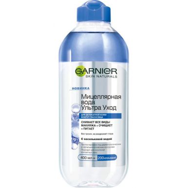 Garnier мицеллярная вода, очищающее средство для лица, Ультра уход, 400 мл