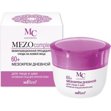 MEZOcomplex 60+ МЕЗОКрем дневной для лица  и шеи 60+ Активный уход для зрелой кожи 50мл/16шт_
