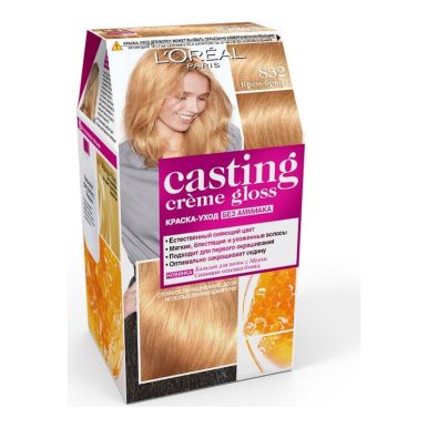 Casting Crem Gloss стойкая краска-уход для волос, тон 832 крем-Брюле