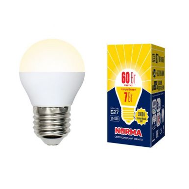 VOLPE лампа светодиодная norma LED-G45-7W/WW/E27/FR/NR