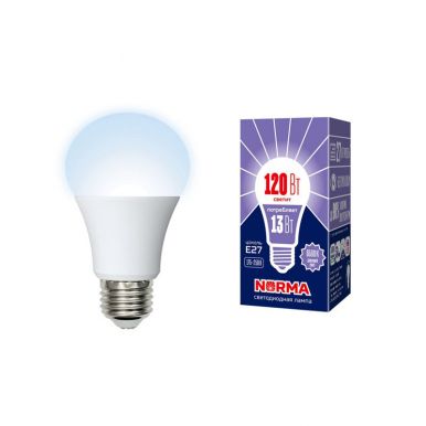 Лампа светодиодная Norma серия Volpe Led-a60-13w/Dw/E27/Fr/Nr, картон