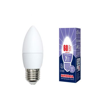 Лампа светодиодная Norma серия Volpe Led-c37-7w/Dw/E27/Fr/Nr картон