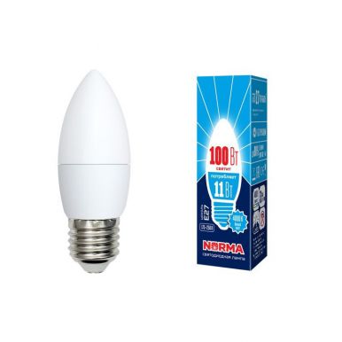 VOLPE лампа светодиодная белый свет LED-C37-11W/NW/E27/FR/NR
