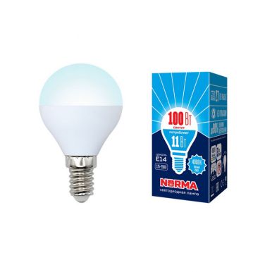 Лампа светодиодная Led-g45-11w/Nw/e14/Fr/Nr, картон