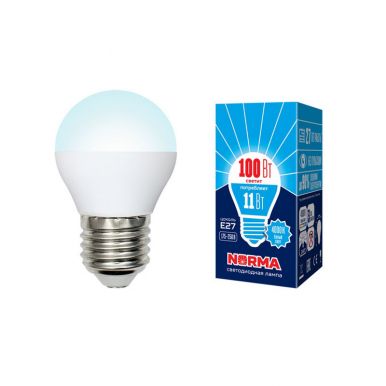 Лампа светодиодная Led-g45-11w/Nw/E27/Fr/Nr, картон